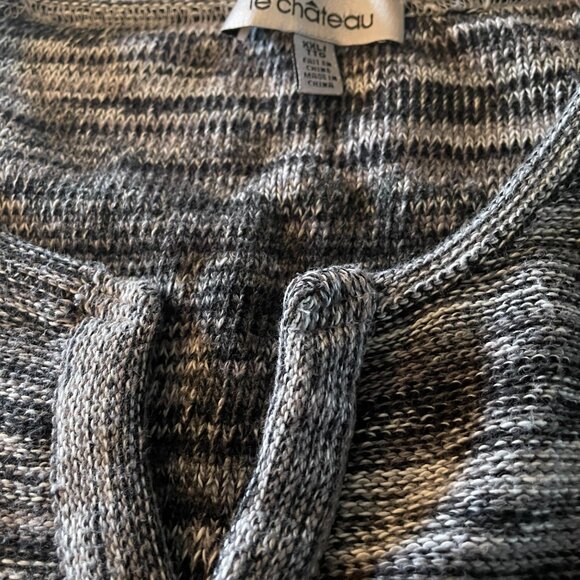 Le Chateau Gray stripe blend Tunic sweater Womens XXL - Picture 6 of 11